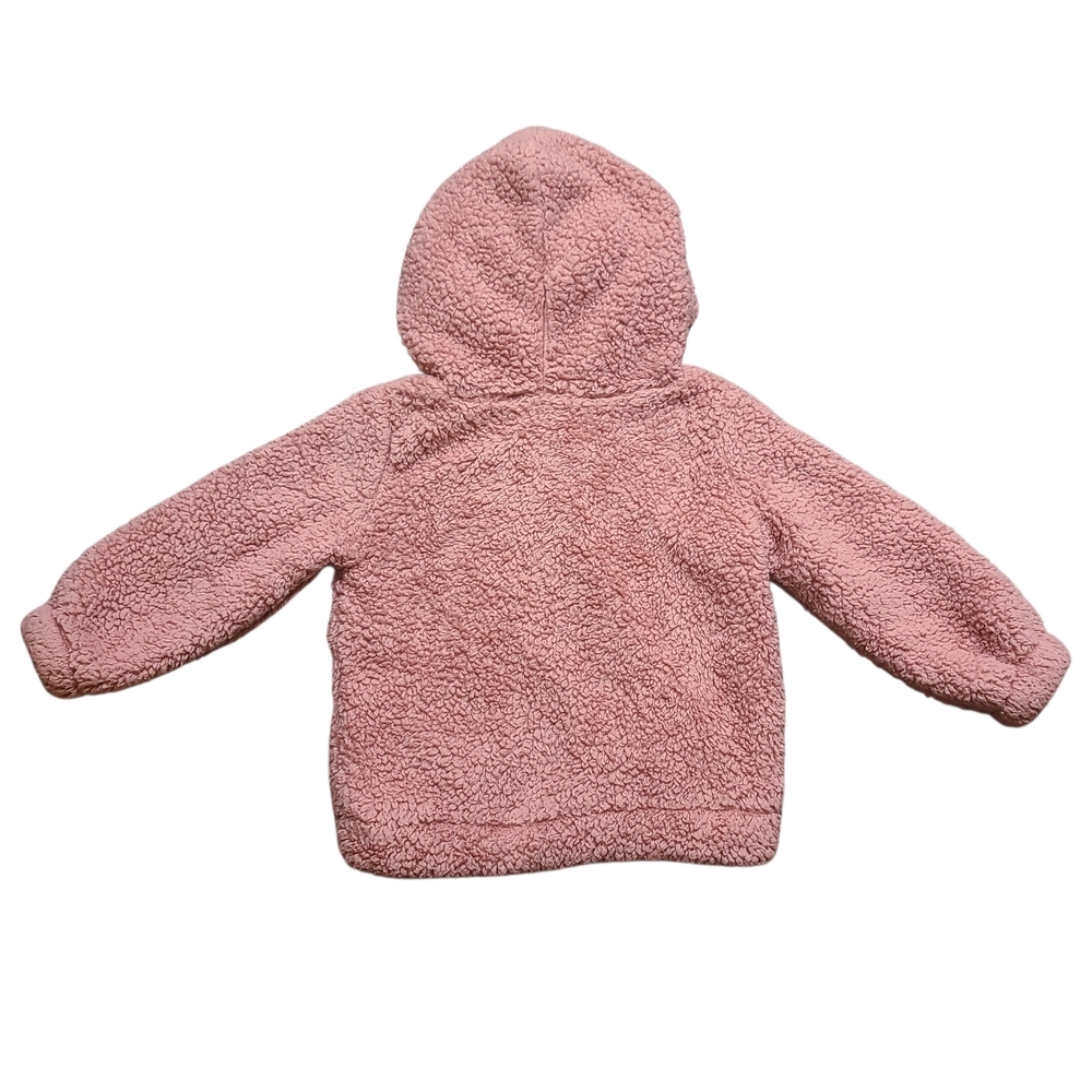 PatPat Pink Sherpa Hoodie Bow Pullover Toddler Girl Size 3T - Picture 2 of 7